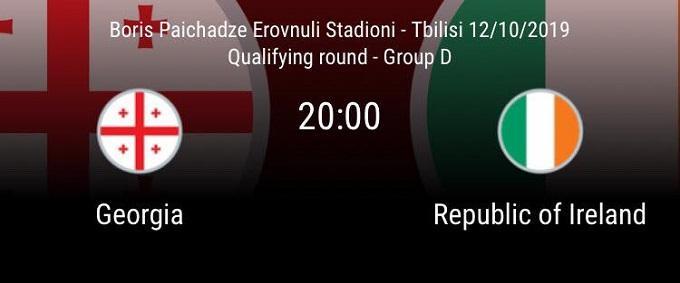 Soi kèo nhà cái Georgia vs CH Ailen, 12/10/2019 - vòng loại EURO 2020