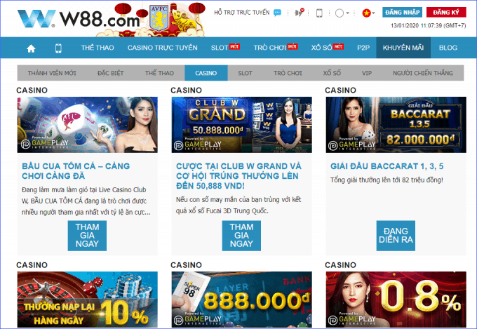 Khuyen mai khach tai w88casino the nao?