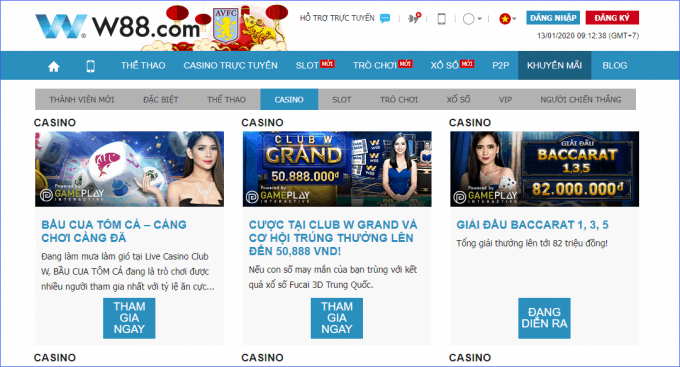 Khuyen mai khach tai w88mobile the nao?