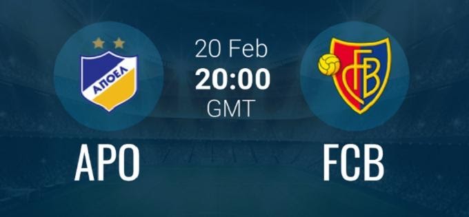 Soi keo nha cai APOEL vs FC Basel, 21/2/2020 - UEFA Europa League