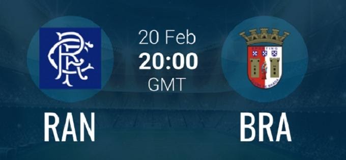 Soi keo nha cai Rangers vs Sporting Braga, 21/2/2020 - UEFA Europa League 